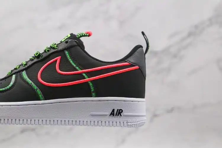 一号黑绿粉色字母弹幕花纹刺绣钩子板鞋内置sole气垫货号ck7213001