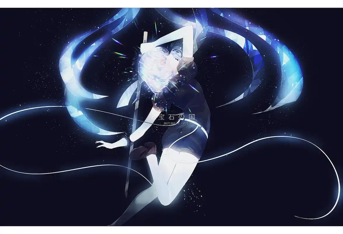 宝石之国 钻石 绘师:ズイナ(pixiv id=2603770) 本作品pixiv id=