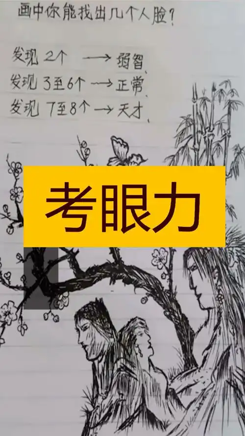 找人脸,找到2张弱智,8张是天才