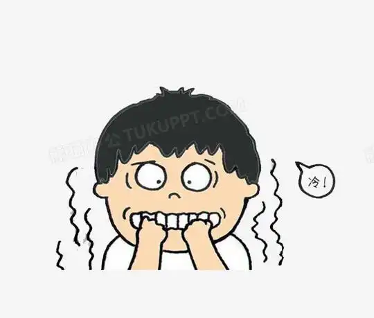 本作品全称为《彩色卡通风冷得瑟瑟发抖颤抖的男孩元素》,在整个配色