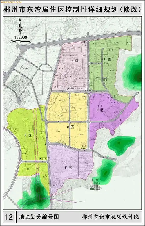 东湾居住区控制性详细规划(修改)地块划分编号图