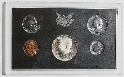 proof set vintage kennedy half dollar quater dime nickel penny