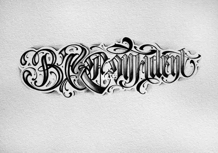 广州纹身花体字纹身小臂纹身