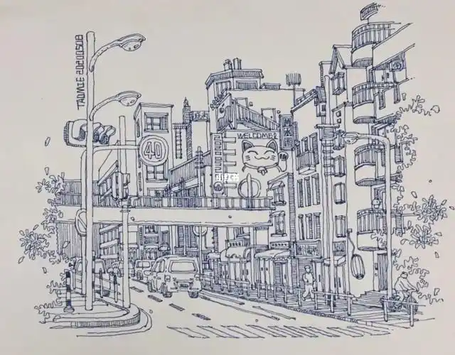 是一组建筑速写合集