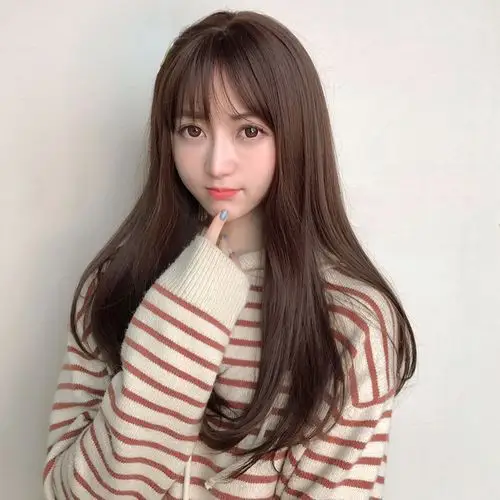 『桔梗』ベ鬼鬼家゛空气刘海中长假发女 萝莉假发 头套式自然全头