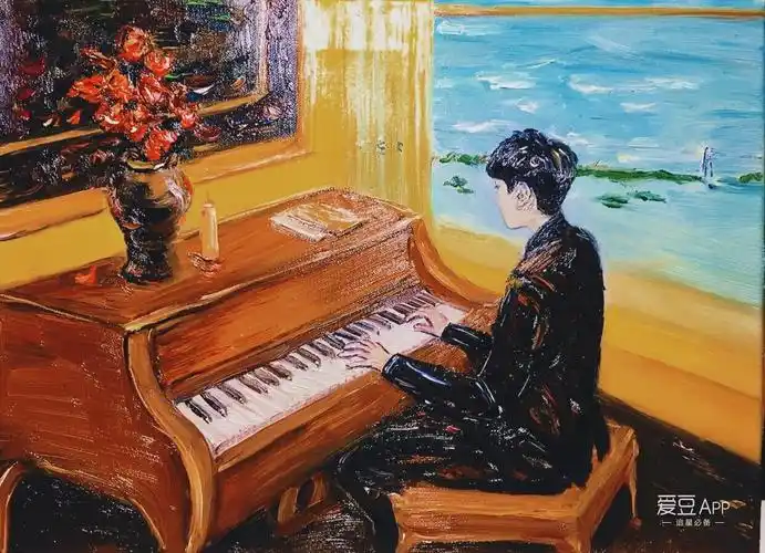 [王源][分享]171024 油画中的钢琴王子源儿 像是诗和远方中美好的风景