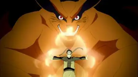 火影忍者:鸣人变身九尾模式超帅救场