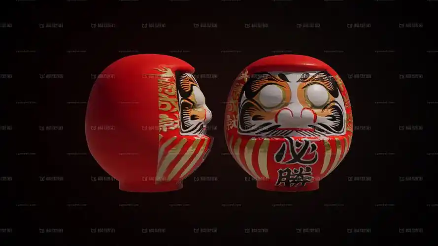 日本达摩不倒翁吉祥物摆件陈设道具