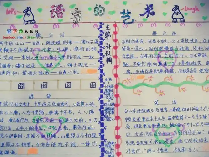 中国古今寓言观后感手抄报古今笑话手抄报