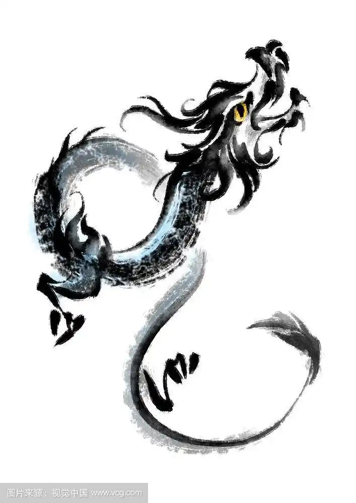 水墨画的龙
