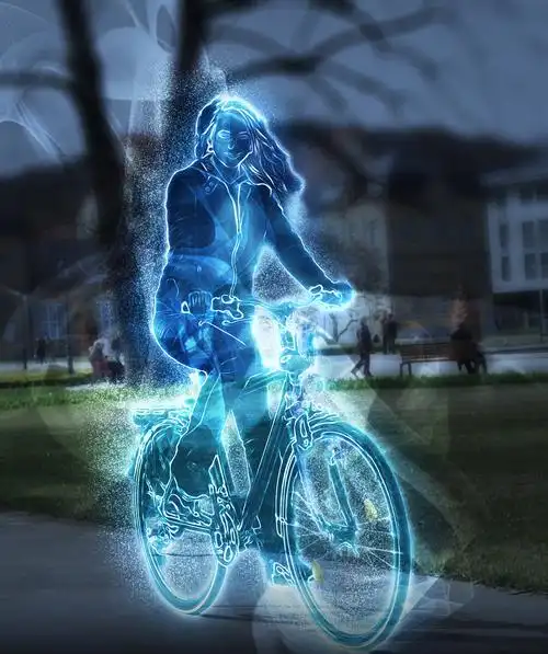 炫酷人像物体线条发光效果后期处理特效ps动作模板mysterylightaction