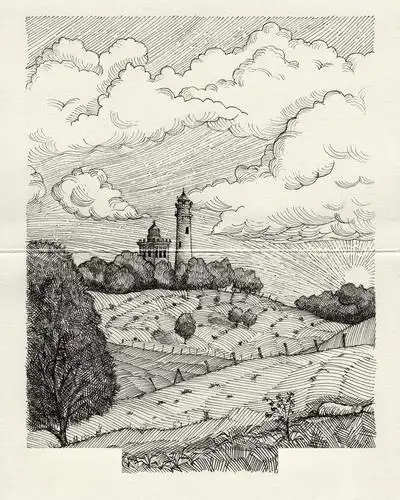 针管笔建筑风景手绘_手机搜狐网