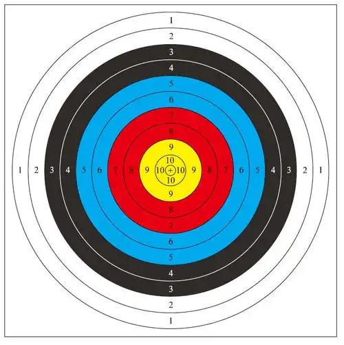 听风者室内反曲 室内复合双胶材质22cm射箭靶纸 靶环 箭靶纸