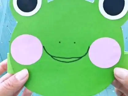 马上六一儿童节了 来用卡纸制作个小青蛙头饰  送给小朋友 #六一儿童