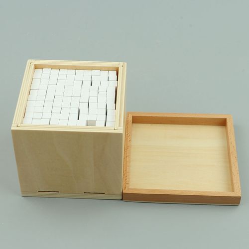 蒙氏数学教具一千立方体1000粒小木方块蒙特梭利其它早教玩具类