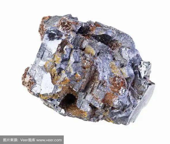 粗晶方铅矿石上白色