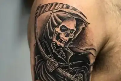 死神镰刀纹身图案 来自古希腊的神秘传说