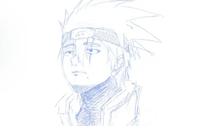 【绘画过程/卡卡西】我不信这个视频流量能比上个视频高