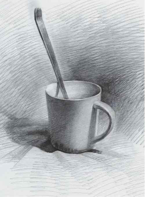 咖啡杯素描画法