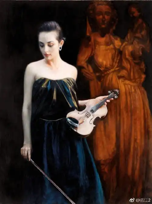 陈逸飞油画小提琴手/ violinist, by ch. 来自名江2 - 微博