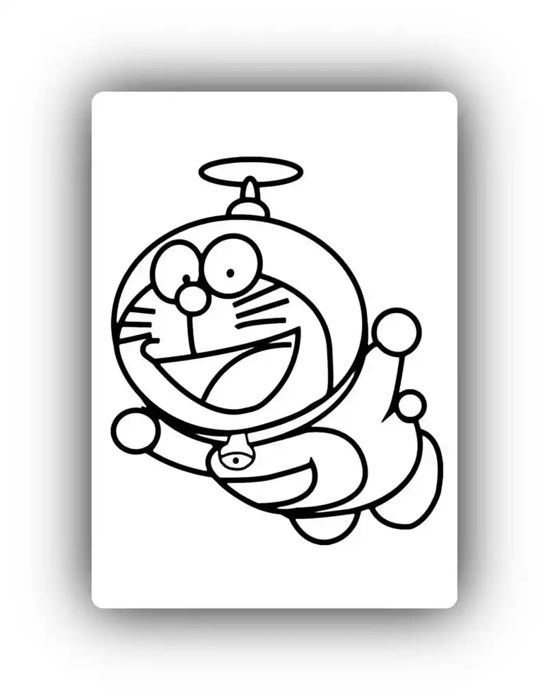 哆啦a梦机器猫涂色素材a4尺寸可以直接打印