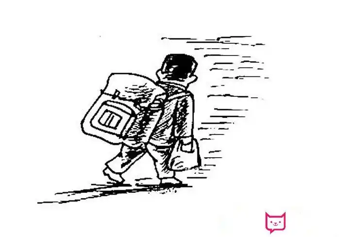 2017年春节简笔画,过年回家的人