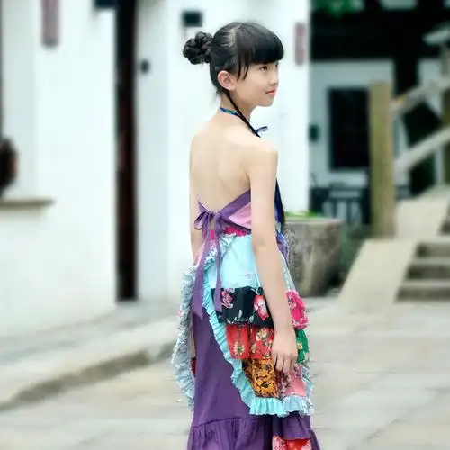 芭豆鼠复古民族风兜兜儿童肚兜亲子日本手工注染布绣片肚兜