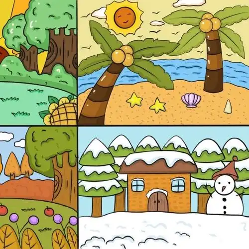 画春夏秋冬四季的图画画春夏秋冬四季的图画简笔画