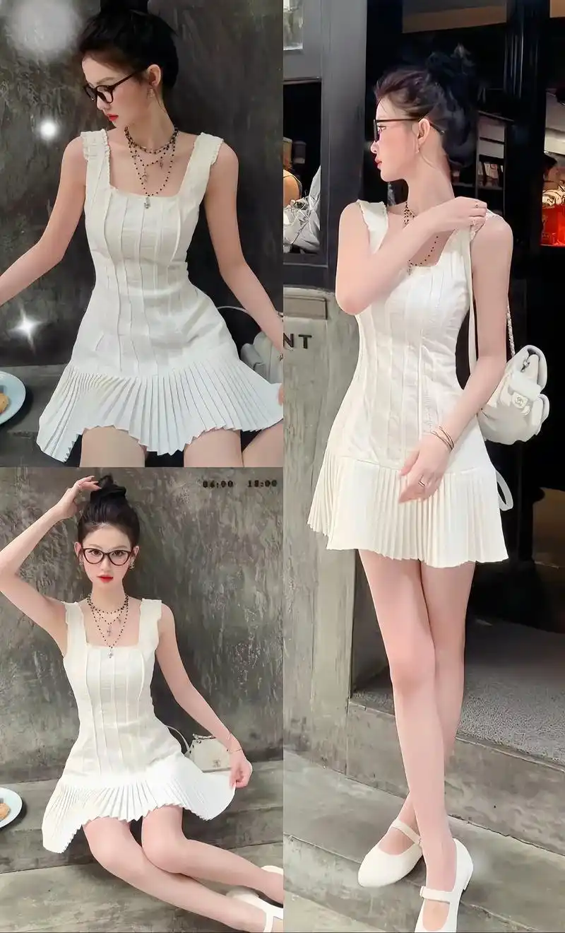 这款白色法式短款连衣裙,一出场就成为焦点,让你轻松变身气质名媛