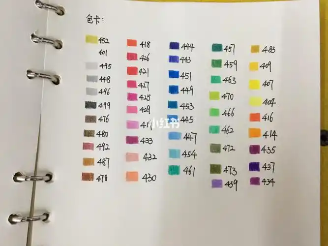 自制～辉柏嘉48色水溶彩铅试色卡