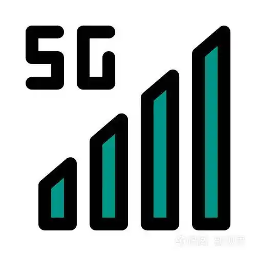 移动信号网络图标彩色矢量图