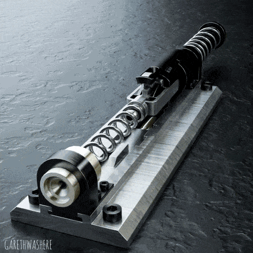 半剖视图展示枪械射击的工作原理▲枪械动图,制作的挺逼真的,枪口射击