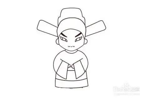 京剧人物王景隆的简笔画