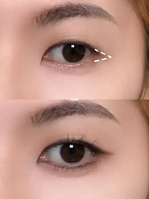 单眼皮有眼尾钩怎么画眼线教程