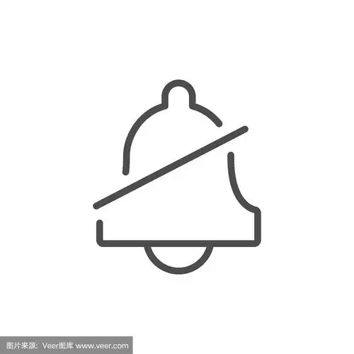 计算机图标,安静,铃,线条,疣鼻天鹅