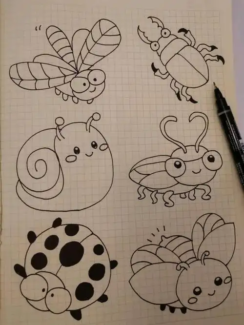 简笔画昆虫全部