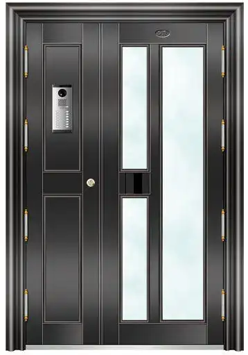 不锈钢楼寓门系列 zd-8501黑钛金 - 不锈钢楼寓门系列,氟碳漆楼寓门