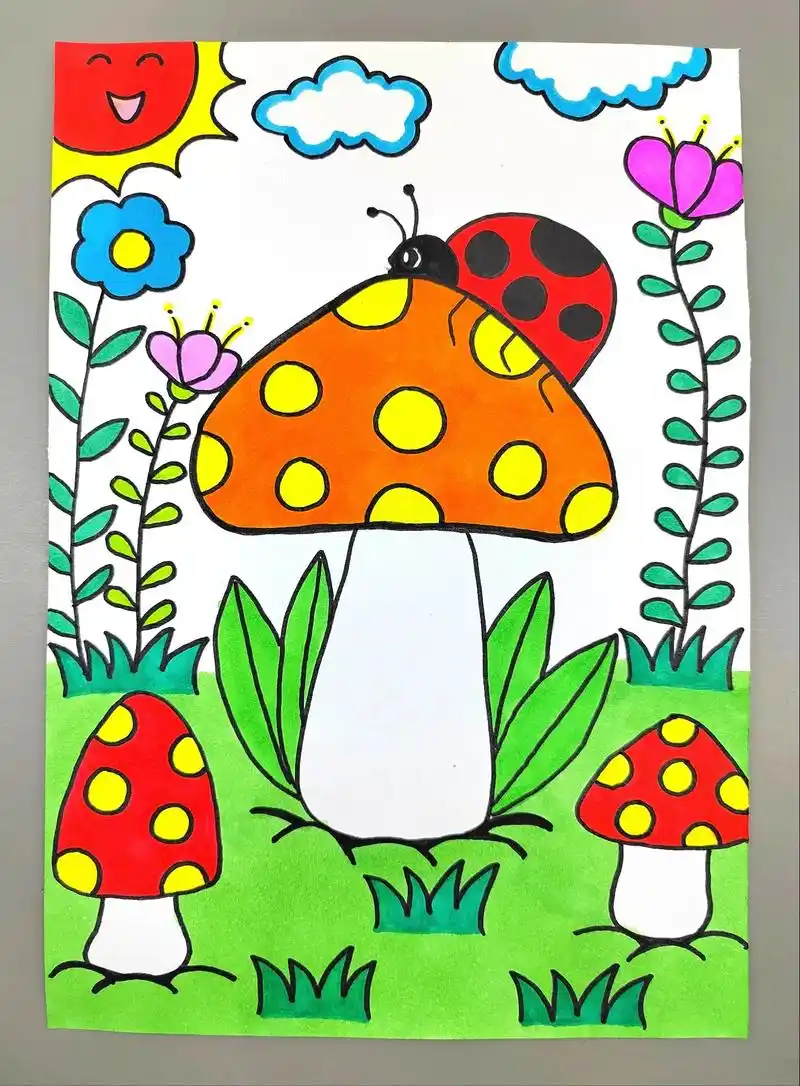 一起来画春天,简单易学,幼儿园小朋友也能学会,快收藏起来一起 - 抖音