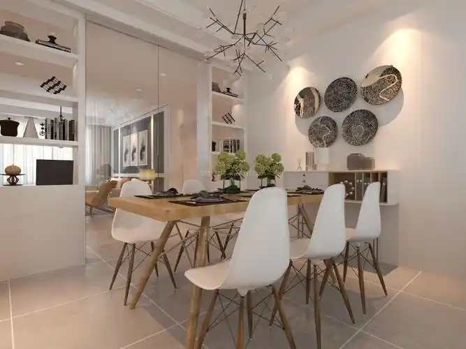 现代家庭餐厅墙面装饰装修效果图片