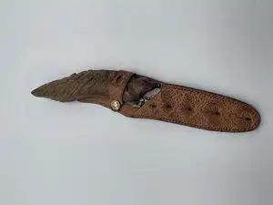 鲟鱼皮刀鞘刀套私人订制手工真皮