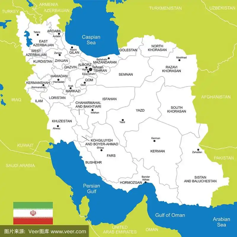 伊朗的地图