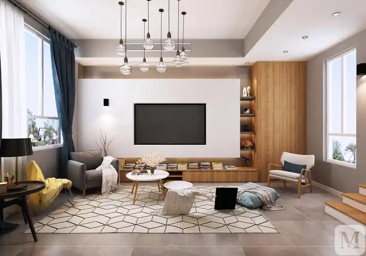 59.9万330㎡简约别墅装修365平---北欧风