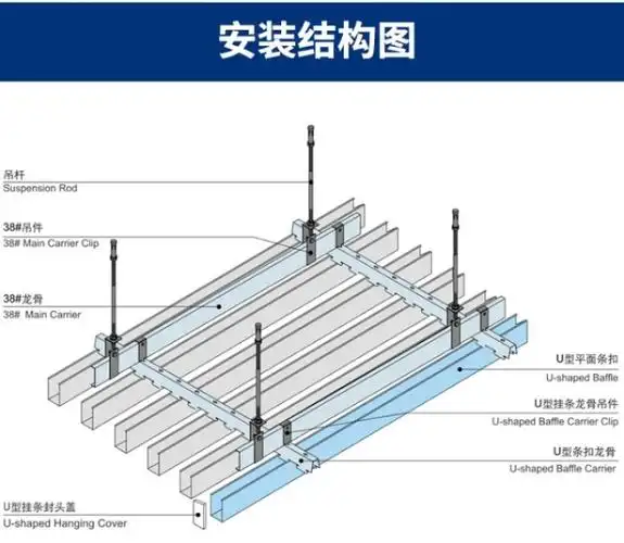 厂家木纹仿木纹铝方通铝方通吊顶天花