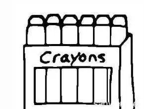 一盒蜡笔简笔画