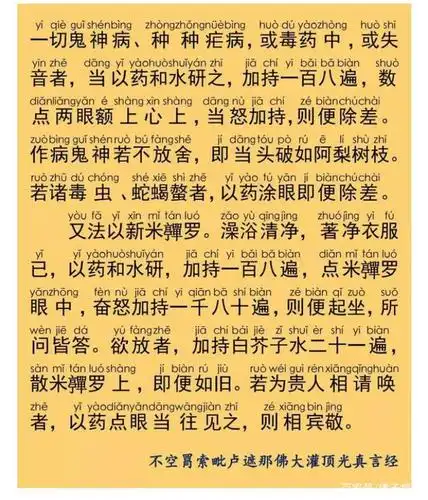 毗卢遮那佛大灌顶光真言