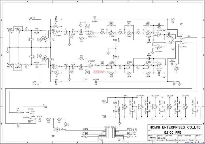 homnie2100汽车功放电路图