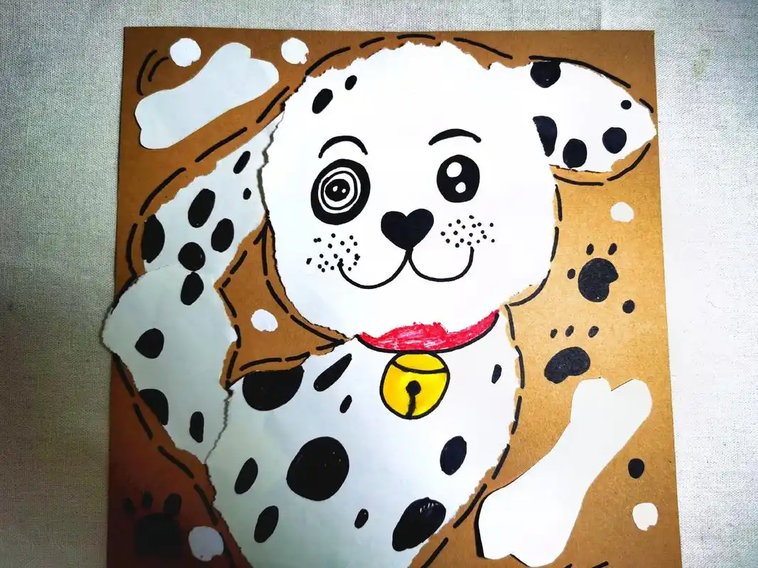 儿童画《斑点狗》适合4-6岁小朋友快来画一画吧!#绘画过 - 抖音