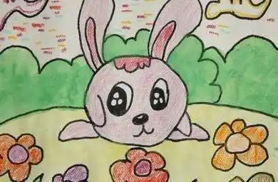 关于兔子的儿童画图片大全漂亮的兔子儿童画图片大全爱做梦的小兔子