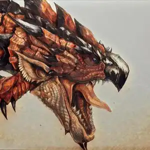 怪物猎人雄火龙高清插画图片