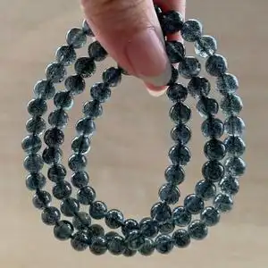 天然黑云母超七水晶手链异象黑水晶彩宝发晶幽灵手串饰品礼物女